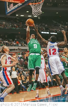 'rajon rondo, kyle singler, will bynum' photo (c) 2013, Marissa Gawel - license: http://creativecommons.org/licenses/by/2.0/