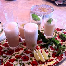 Lychee or Gooseberry-Ginger Bellini.
