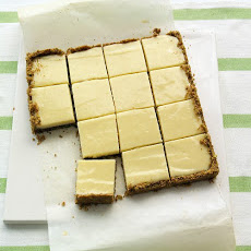 Lime Squares with Pistachio Graham-Cracker Crust