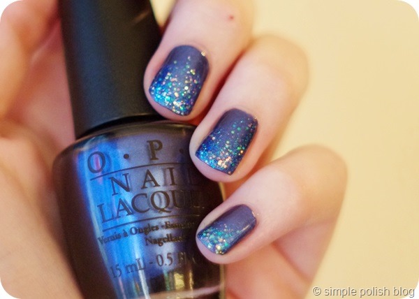 O.P.I Into the Night Last Friday Night Glitter Gradient