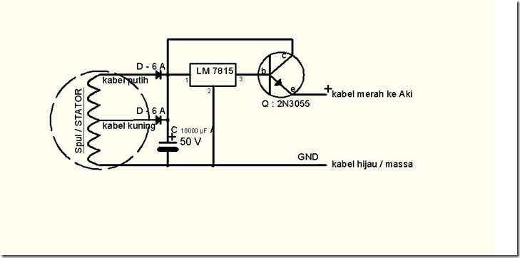 service motor revo 2008 Rangkaian Penyearah DC Kiprok Regulator Sepeda