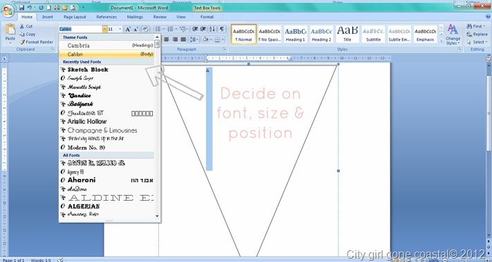adding text, font etc