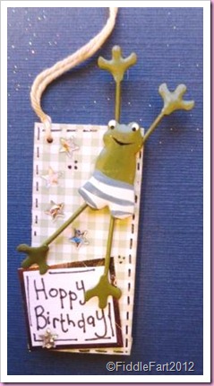 Frog Hoppy Birthday Gift Tag