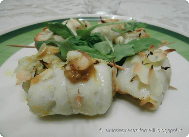 involtini platessa plaice rolls carote carrots rucola rockets almonds mandorle pesce seconso fish marco bianchi involtini platessa plaice rolls carote carrots rucola rockets almonds mandorle pesce seconso fish marco bianchi