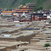 The prayer halls and monks quarters of Lablang Monastery, Gansu.