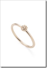 Anel de esfera com ouro rosé 18K com diamantes cognac Anel de esfera com ouro rosé 18K com diamantes cognac