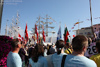 The crew watches the prize ceremony