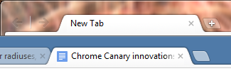 Google Chrome 16 new tab button