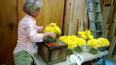 modern yellow centerpieces | Ideas in Bloom