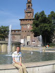 Outside the Castello Sfozesco
