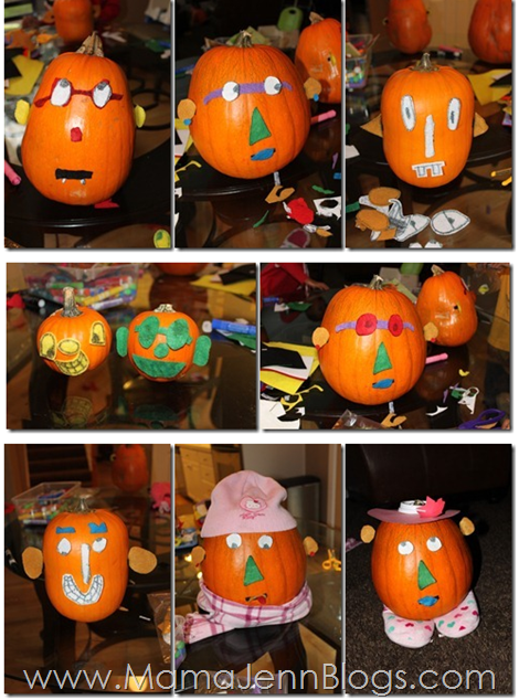 Mr. and Mrs. Pumpkin Head (Potato Head variation)