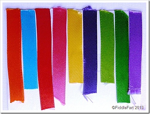 Rainbow of ribbons swatch Rainbow of ribbons swatch