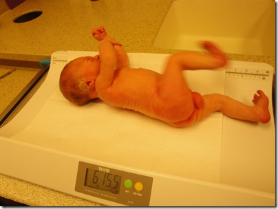 6.  Weight check at Pediatrician's
