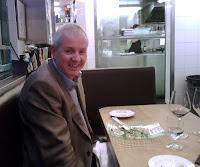 Kevin Harrington at the Chef's table at L'Ortolan