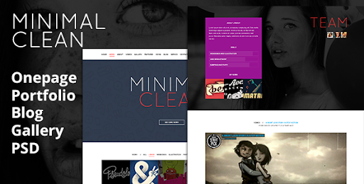 Minimal Clean - Portfolio, Blog, Gallery - PSD Templates 