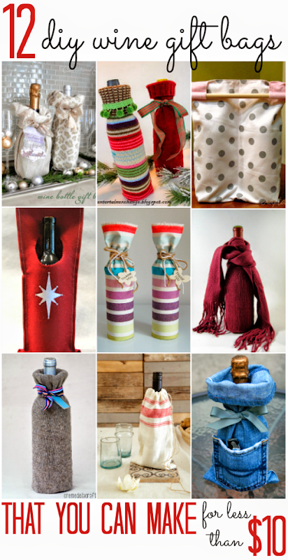 12 DIY Wine Gift Bags that you can make for less than $10 12 DIY Wine Gift Bags that you can make for less than $10