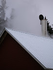 Lots of steam. We evaporate about 375 gallons of water per hour.