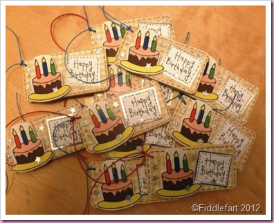 Wooden Birthday cake tags