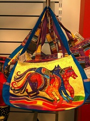 Laurel Burch bag several horses running