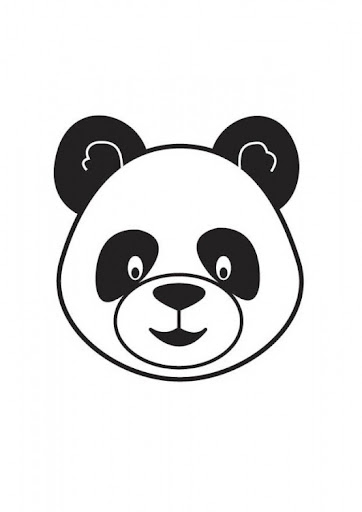 dibujos osos panda para imprimir