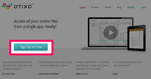 Otixo Use all your cloud based files from a single login
