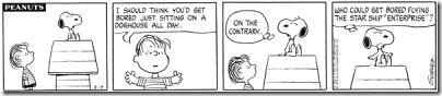 Peanuts 1972-02-07 - Snoopy as the captain of the Starship Enterprise