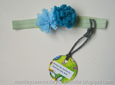 blue and blue baby headband