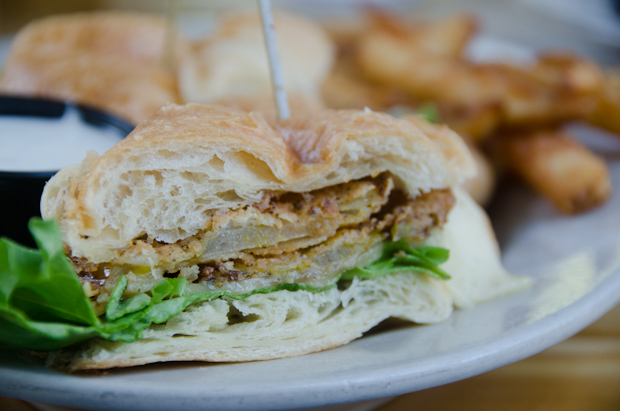 fried green tomato sandwich