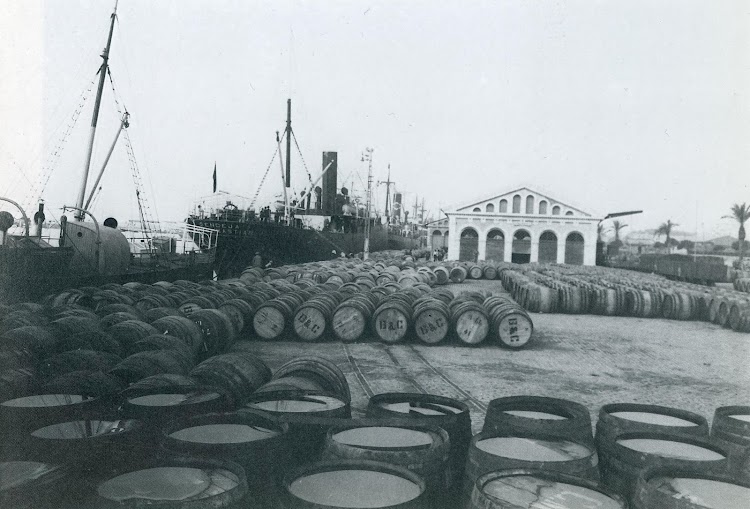 El vapor SENDEJA en Tarragona. Foto del libro Archivo del Puerto de Tarragona.JPG