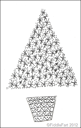 Doodled Christmas Tree December 2012