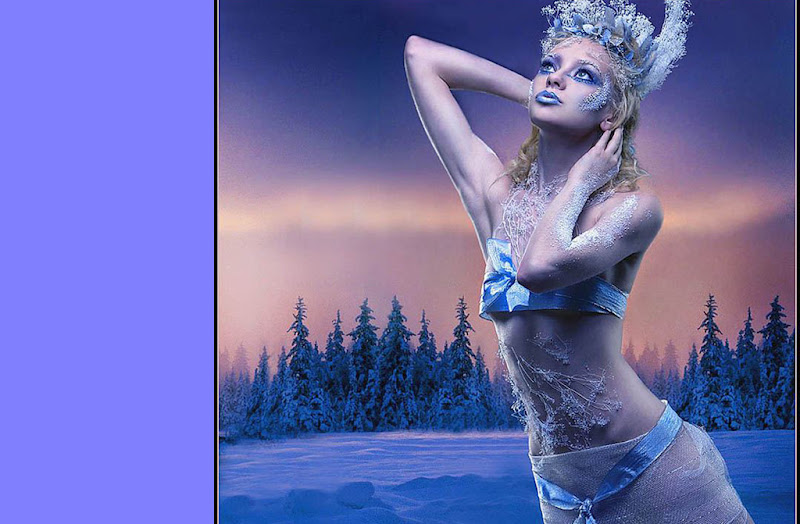 Blue Girl In Winter Forest, Magic Beauties 3