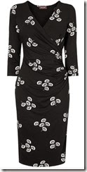 Printed Jersey Fixed Wrap Dress