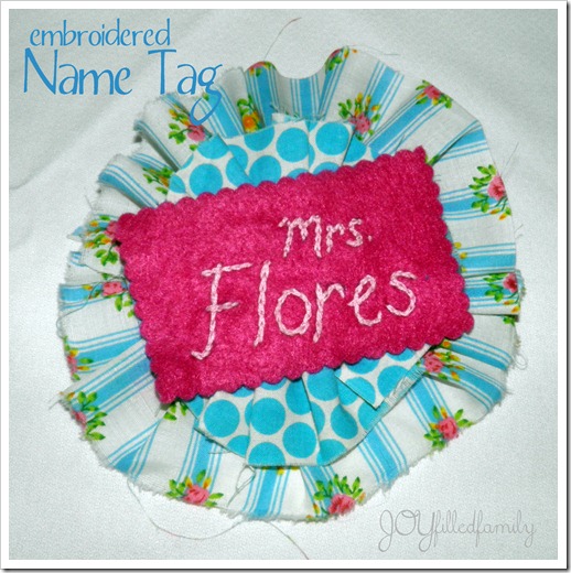 embroidered name tag - leader