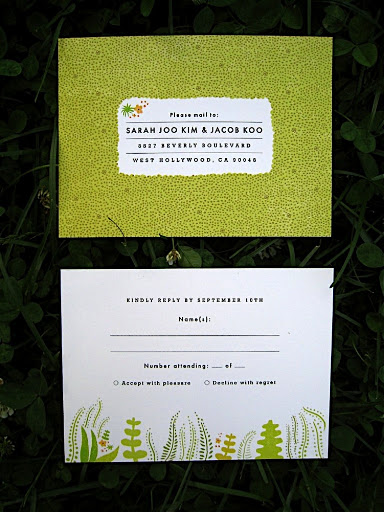 And both sides of the RSVP card. And both sides of the RSVP card.