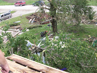 Looking at the damage from the 3rd floor at 3229 Spruce Avenue Looking at the damage from the 3rd floor at 3229 Spruce Avenue