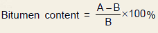 bitumen content formula