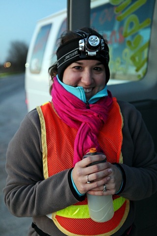 Photos of the Girls on the Geaux running the Mississippi River levee during the Rouge-Orleans ultramarathon relay on Feb. 11-12, 2012.