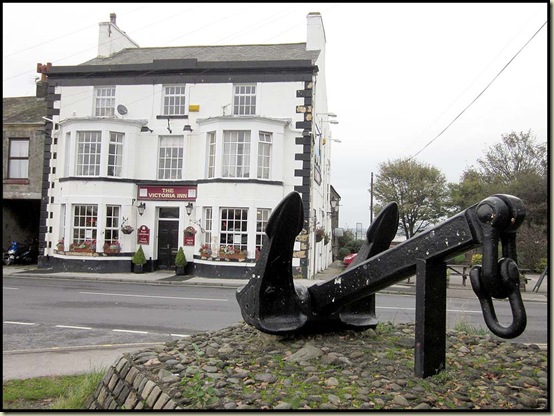 The anchor, outside the Victoria Inn