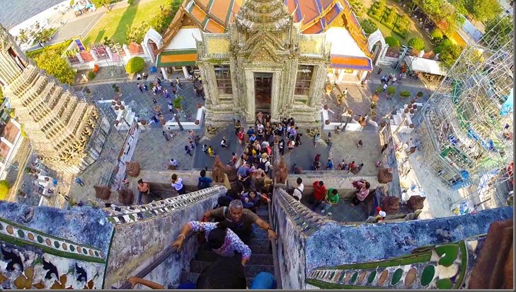 climbing buddhist temple thailand bangkok