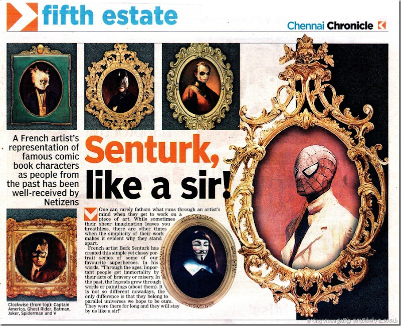 Deccan Chronicle Chennai Edition Chennai Chronicle Dated 14072012 Page No 22 Portaits of Senturk Article