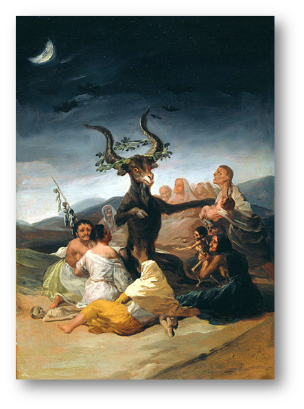El Aquelarre, Goya 1797-98 (Museo Lázaro Galdiano,Madrid) El Aquelarre, Goya 1797-98 (Museo Lázaro Galdiano,Madrid)