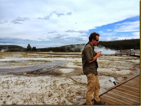 Our tour guide, Brad, explaining the dynamics of the steam pools