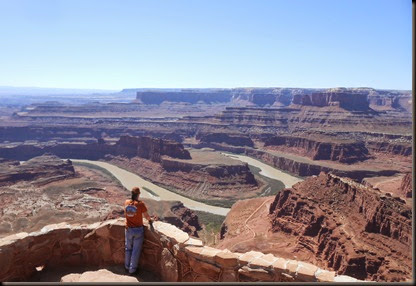 view at Dead Horse Point; Colorado River 2000 feet below