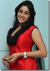 Tamil Actress Regina in Red Salwar Kameez Stills