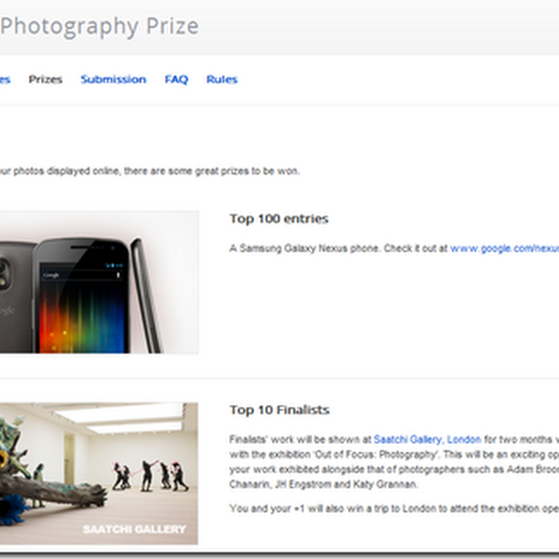 Win great prizes from Google+ Photography Contest