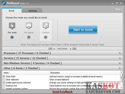 JetBoost - Meningkatkan Kinerja Komputer dgn Mematikan Proses yg Tidak Perlu JetBoost - Meningkatkan Kinerja Komputer dgn Mematikan Proses yg Tidak Perlu