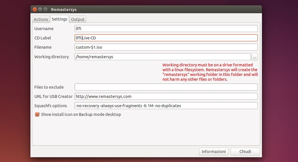  Remastersys in Ubuntu 14.04 Trusty
