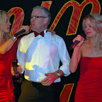 Andrew Clarkson (singing again!) with the Flaming Sambuca girls