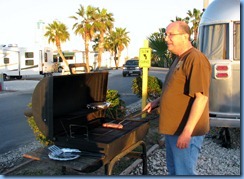 7004 Texas, South Padre Island - KOA Kampground - Bill BBQing