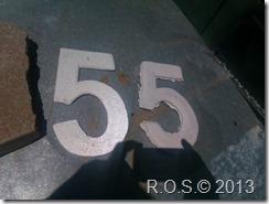 Reflective concrete re-inforced street numbers